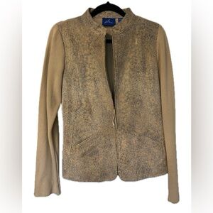 J.h. Collectibles Leather Snake Print Jacket. Size M.